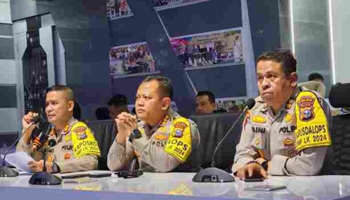 Dirlantas Polda Riau, Taufiq Lukman Nurhidayat, S.I.K., M.H Pimpin Anev Harian Posko Satgas OMP LK 2024