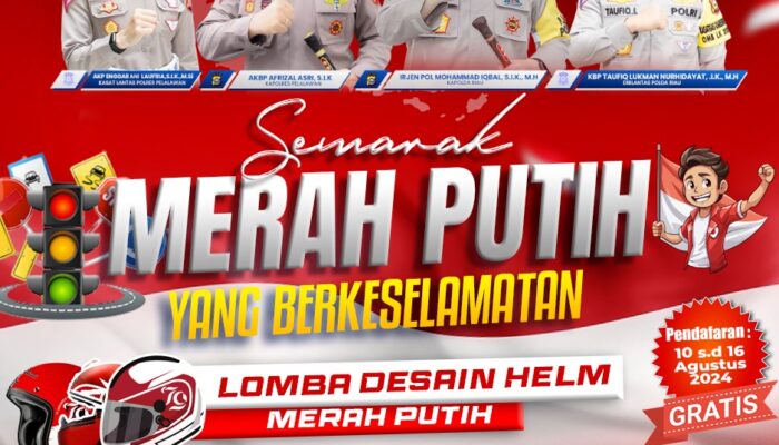 Masyarakat Pelalawan Ikuti Lomba Desain Helm Merah Putih Polda Riau