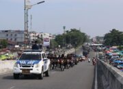Brimob Polda Riau laksanakan patroli berskala besar menjelang pelantikan Presiden dan Wakil Presiden