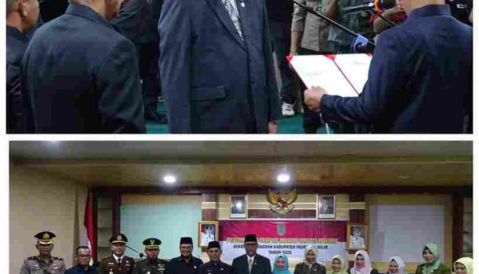 Bupati Indragiri Hilir, Herman, Melantik dan Membawa Sumpah Jabatan Sekretaris Daerah Inhil, Tantawi Jauhari