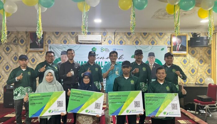 400 Guru Ngaji di Pelalawan Terlindungi BPJS Ketenagakerjaan melalui Program SERTAKAN