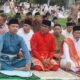 Bupati dan Wabup Pelalawan Sholat IED di lapangan Mini Soccer Pangkalan Kerinci