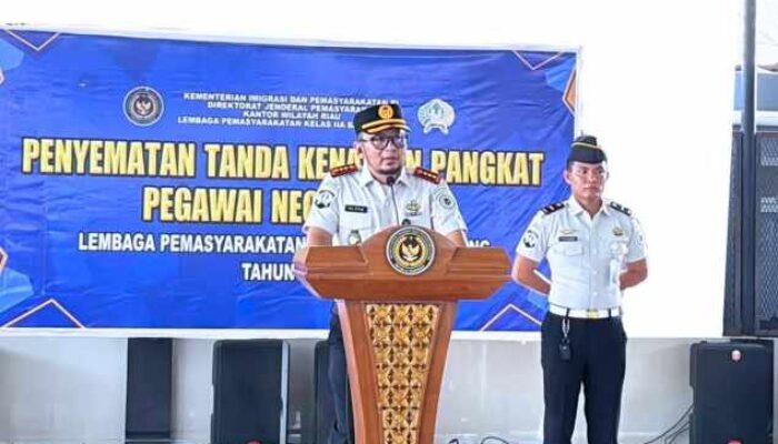 APRESIASI KINERJA PEGAWAI, LAPAS BANGKINANG GELAR PENYEMATAN KENAIKAN PANGKAT 28 PEGAWAI