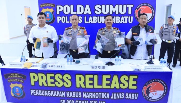 Polres Labuhanbatu Gelar Press Realease Ungkap Tindak Pidana   