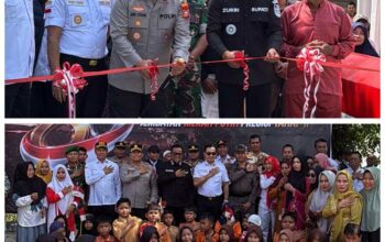 Bersama Wabup, Bupati Hadiri Peresmian Jembatan Merah Putih Presisi di Desa Rangsang