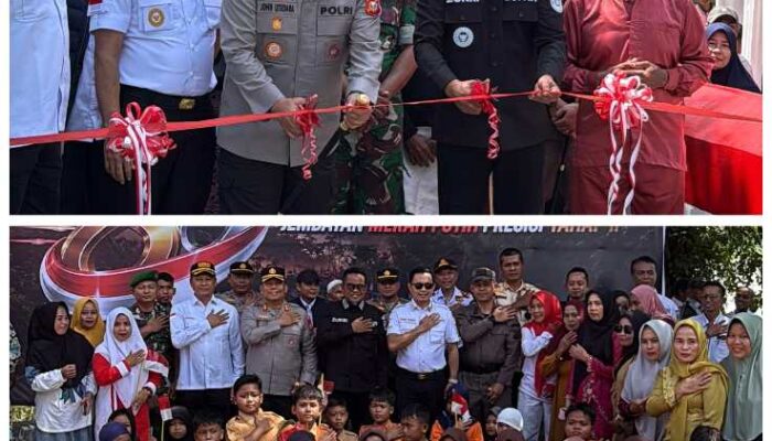Bersama Wabup, Bupati Hadiri Peresmian Jembatan Merah Putih Presisi di Desa Rangsang