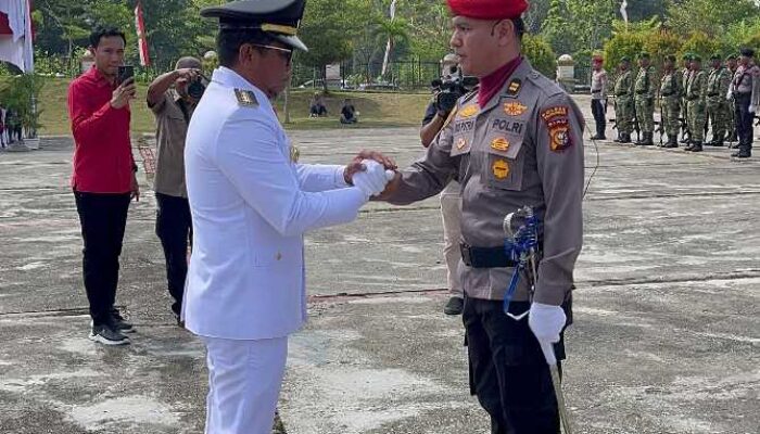 IPTU Rio Putra Kembali Dipercaya Pimpin Detik-Detik Proklamasi di Pelalawan