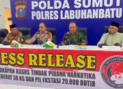 Pengiriman Narkotika Lintas Wilayah Digagalkan, 30 Kg Sabu dan 20 Ribu Ekstasi Disita Polres Labuhanbatu
